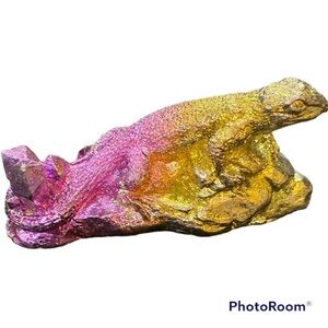 Bismuth Crystal Lizard Figurine